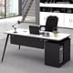thumbnail image 5 of Bookshelf Storage Office Desk Standing Shelf Drawers Executive Computer Desks Writing European Mesa De Computador Furnitures My Lux Decor Round, 5 of 30
