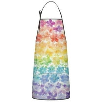 Pioneer Flower Floral Print Pattern Apron-Garden Aprons for Women with Pockets-Cotton Linen Waterproof Kitchen Cooking Gardening Aprons Adjustable for Kitchen,Cooking,BBQ and Salon 33x27 Inch