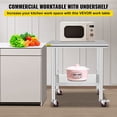 thumbnail image 2 of VEVOR Stainless Steel Work Table with Wheels 24 x 30 Prep Table with casters Heavy Duty Work Table for Commercial Kitchen Restaurant Business (24 x 30 x 32 Inch) VEVOR 24 x 30 x 32 Inch mesa de trabajo con cuatro ruedas, 2 of 7