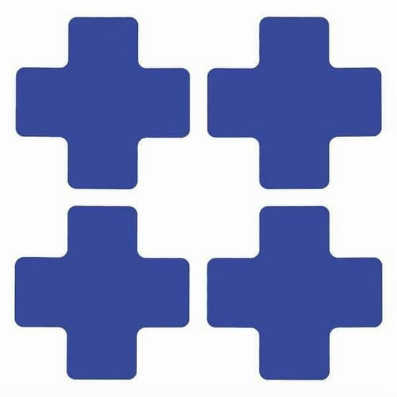 Brady Floor Tape,Blue,2 inx5 in,Cross,PK20 104468