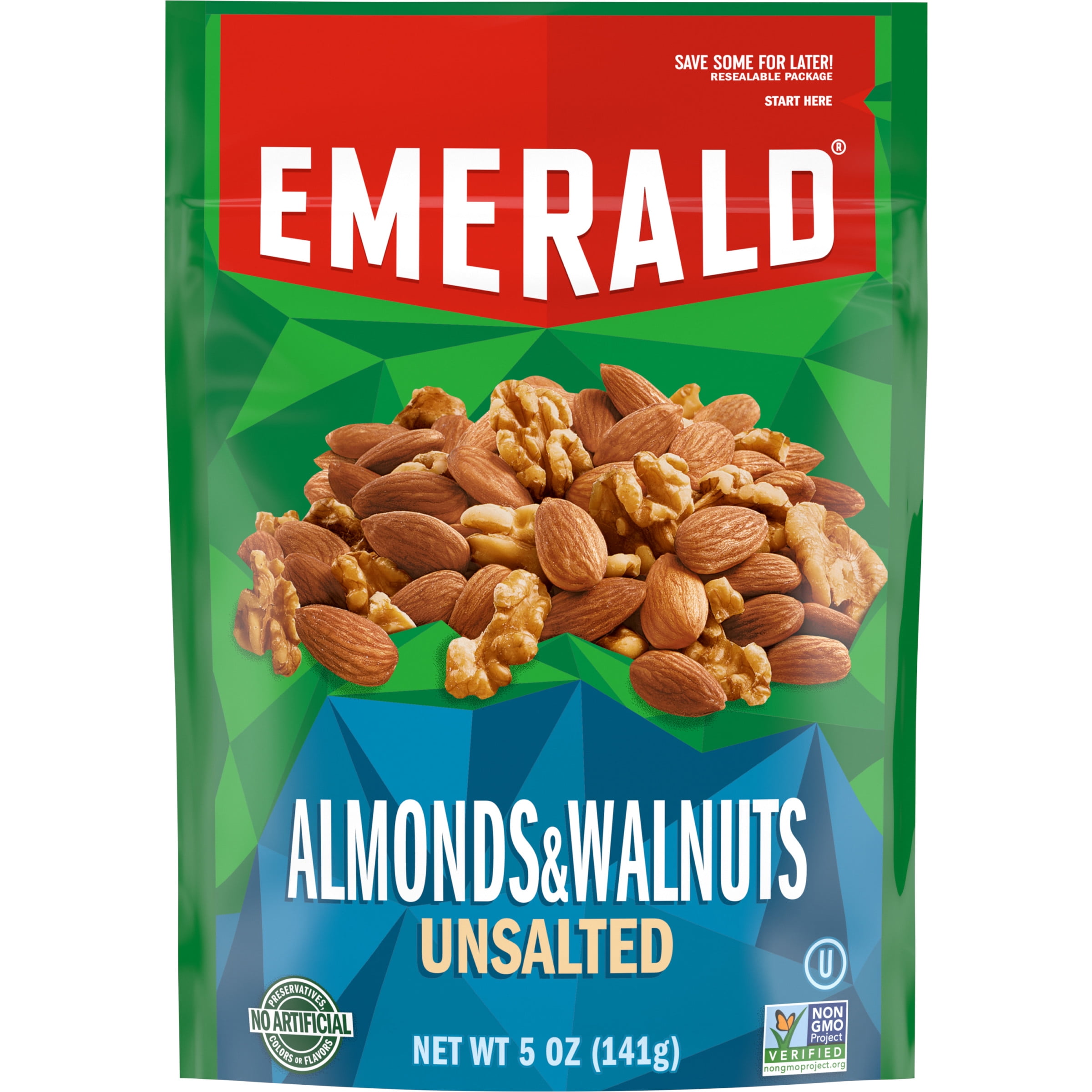 Emerald Nuts Natural Walnuts and Almonds, 5 Oz - Walmart.com