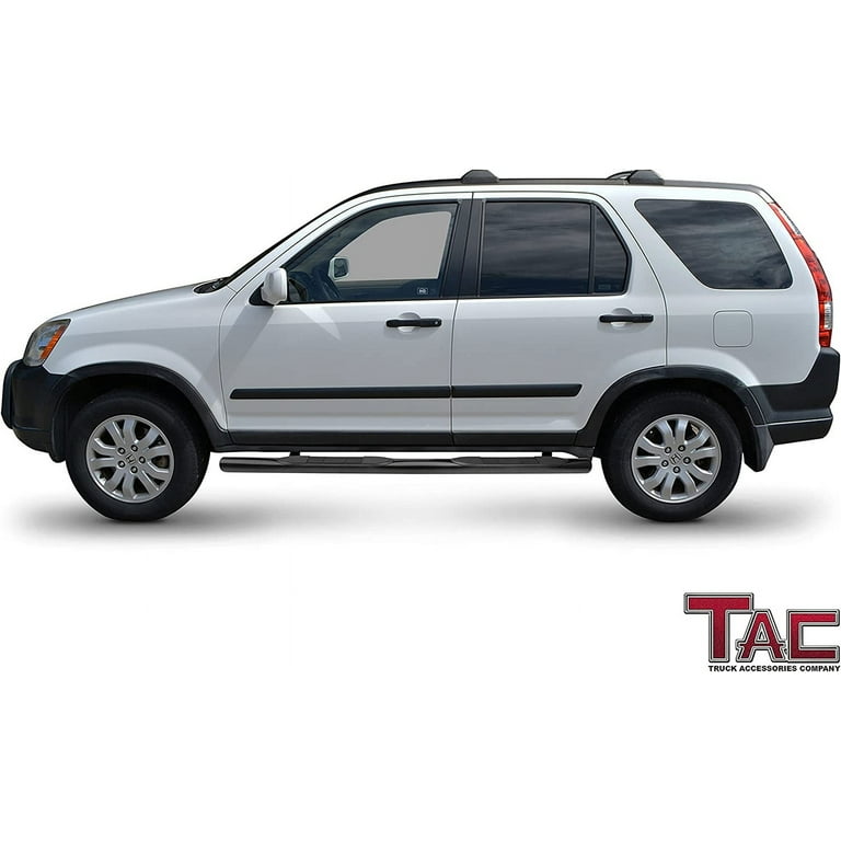 TAC Side Steps Fit 2002 2006 Honda CRV 3 Black Side Bars Nerf Bars Step Rails Running Boards Rock Panel Off Road Exterior Accessories 2 Pieces