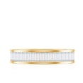 thumbnail image 4 of Rosec Jewels Baguette Shape Moissanite Half Eternity Ring for Women (2.75 CT, D-VS1 Quality), 14K Yellow Gold, US 6.50, 4 of 8