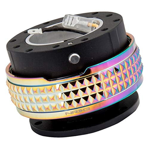 NRG Innovations SRK-210BK/MC Quick Release Kit (Black Body / Neochrome Pyramid Ring)