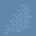 thumbnail image 5 of LEDREM 16-Cube Modular Storage System - Heavy Duty Plastic & Metal Organizer for Closet, Bedroom, Easy Snap Assembly, Gray, 5 of 5