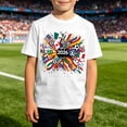 thumbnail image 2 of Boys' 2026 Soccer T-Shirt, Kids' International Flags Football Graphic Tee, Casual Short Sleeve Top, 2 of 4