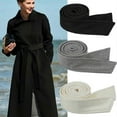 thumbnail image 2 of Simple Self-Tie Trench Coat Wide Belt Solid Wool Coat Belt Winter Outerwear Fashion Accessories Dark Camel, 2 of 5