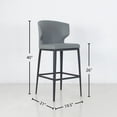 thumbnail image 2 of Cabo Contract Grade Upholstered Wingback Bar Stool (26-inch/ 29-inch), 2 of 5