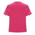 thumbnail image 6 of Otvok Womens Spring and Summer Blouses V-Neck Short-Sleeve Solid Loose Casual Tops, 6 of 6