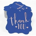 thumbnail image 2 of Inkdotpot Hang Tags Thank You Bridal Shower-Baby Shower-Retirement-Wedding-Birthday Favor Bracket Shape Gift Tags Real Rose Gold Foil Bonbonniere Tag Pack Of 100, 2 of 7