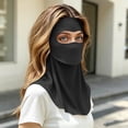 thumbnail image 2 of Full Face Sun Mask for Women Breathable UV Protection with Neck Coverage, Summer Outdoor Mask Black Free size(Free Size), 2 of 6