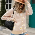 thumbnail image 5 of Lilgiuy Women's Top Cardigan Outwear CoatSleeve Long Sleeve Daisy Coat(Beige,4) Winter Clothes for 2022, 5 of 5