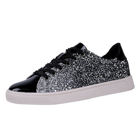 

Women s Fashion Sequins Solid Color Sneakers Nightclub Trend Wild Casual Shoes