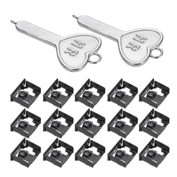 15pcs Bloqueador de Puerto USB/Dust Metal Blocker con Llave Codificada, Negro