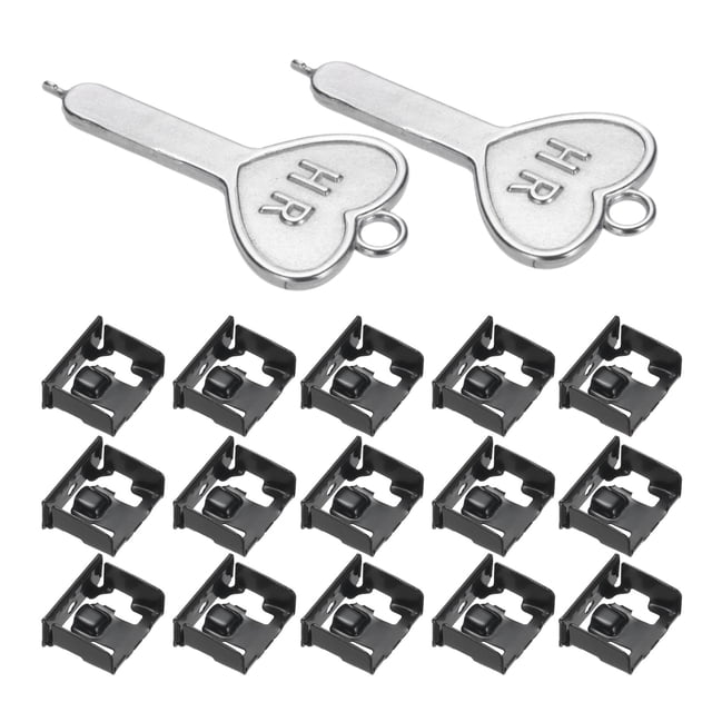 15pcs Bloqueador de Puerto USB/Dust Metal Blocker con Llave Codificada, Negro