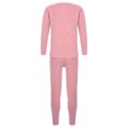 thumbnail image 3 of TiaoBug Kids Boys Girls Thermal Underwear Set Long Sleeve Base Layer Shirt with Leggings Set Loungewear Pink 7-8, 3 of 7