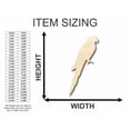 thumbnail image 2 of Unfinished Wood Macaw Shape - Animal - Wildlife - Pet - Craft - up to 46" DIY 3" / 1/4", 2 of 3