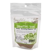 Organic Alfalfa Sprouting Seed - 4 Oz -Handy Pantry Brand - High Sprout Germination- Edible Seeds, Gardening, Hydroponics, Growing Salad Sprouts, Planting, Food Storage & More