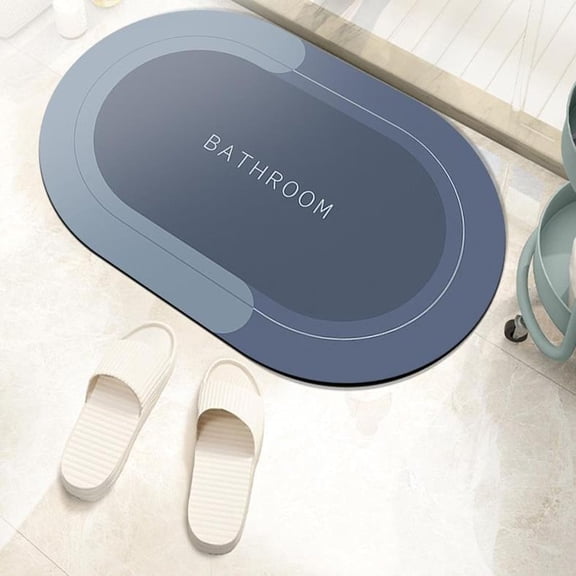 Bath Mat,Quick-Drying Thin Bathroom Mat Non-Slip Stain Resistant Bathroom Rug Kitchen Living Room Floor Mat Easy to Clean Shower Rug for Bathtub