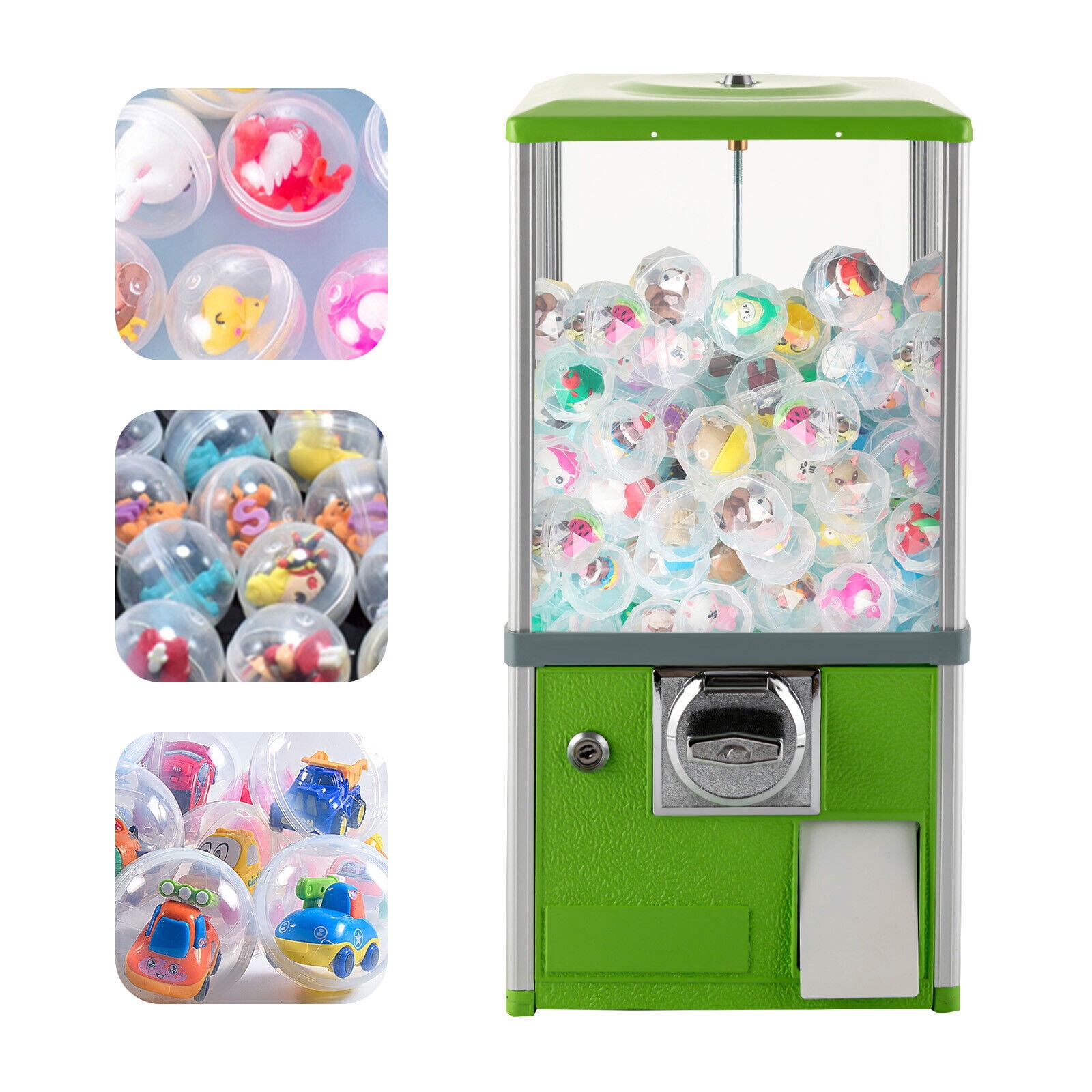 800 Coins Gumball Machine Candy Vending Machine Gumball Coin Toy Bank 4.5-5cm Bulk Candy Vending Machine Retail Store W/ Key