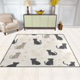thumbnail image 2 of Yayeee Area Rugs for Living Room 5.2'x4' Non Slip Washable Bedroom Floor Carpet, Black Cute Cats, 2 of 5