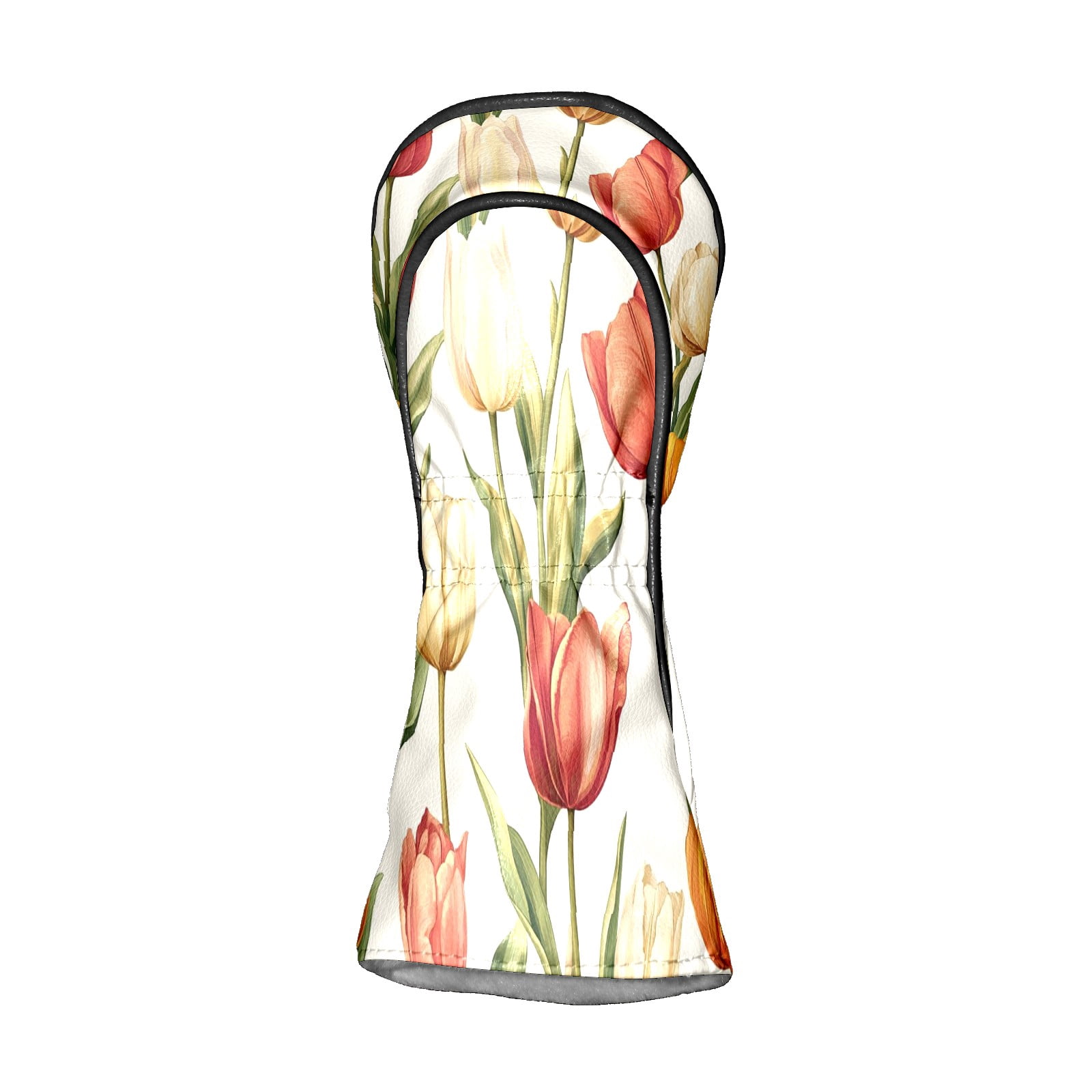 Golf Club Covers PU Leather Waterproof Head Covers for Fairway Woods Hybrids Tulip Unisex Fits Most Brands