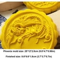 thumbnail image 2 of Molde de madera para galletas, molde para hornear con forma de fénix, molde para fondant, sello, cortador, decoración para tartas, molde para pastel de luna tallado para Navidad, utensilios de cocina, 2 of 6