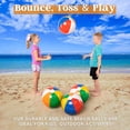 thumbnail image 3 of Joyfy 20" Pelotas de Playa Arcoíris, 4 Piezas Juguetes Hinchables para Piscinas Juegos Acuáticos de Verano, 3 of 7
