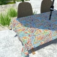 thumbnail image 4 of Outdoor Rectangle Tablecloth, Decorative Water-Repellent and Fade Resistant Table Covers with Umbrella Hole, Patio Table Cloth with Zipper for Oblong Table Use, 60×84 Inch, Paisley Multi, 4 of 6