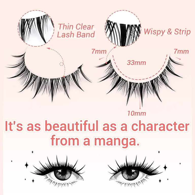 False Eyelashes Manga Lashes Arrival Anime Cosplay Natural Wispy Korean  Makeup Artificial 2201006 From Lang07, $3.6