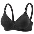 thumbnail image 2 of Nmnitkp Bras for Women Wireless Lace Bra Thin Molded Cup 3D Support T-Shirt Bra Adjustable Straps Back Smoothing Everyday Comfort Bra for All-Day Wear Black,XL, 2 of 7