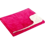 Sherpa Micromink Throw, Elegant Pink