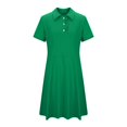 thumbnail image 5 of OJSFQUFP Girls Comfortable and Breathable Summer Dress Fashionable and Casual Solid Color Short Sleeved Dress, 5 of 6