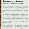 thumbnail image 3 of 2003 NCAA Championship Syracuse Vs. Kansas (DVD), Team Marketing, Sports & Fitness, 3 of 3