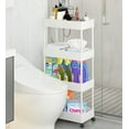 thumbnail image 3 of Estante de almacenamiento de espacio estrecho para cocina Estante de piso a piso para comestibles para baño Estante de esquina para refrigerador Estante de almacenamiento multicapa, 3 of 5