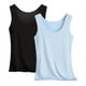 thumbnail image 1 of Pijama de manga corta para mujer, blusa lisa con cuello en U, de 3 piezas, 1 of 5