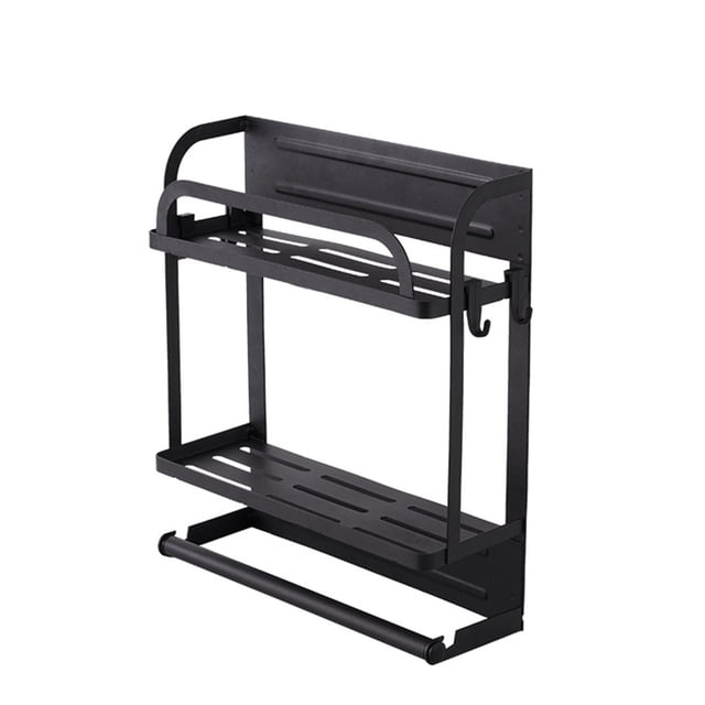Organizador de estante magnético para refrigerador, resistente especiero magnético para refrigerador, estilo B, doble capa