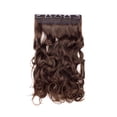 thumbnail image 1 of SWACC 20.0 in para mujer 3/4 cabeza completa instantánea de una pieza rizada cuerpo ondulado resistencia al calor clip sintético en extensión de cabello (rubio fresa-27#), 1 of 5