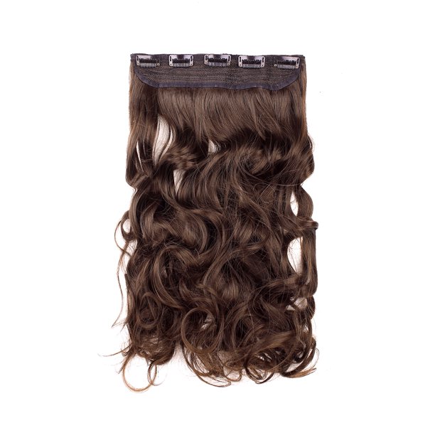 SWACC 20.0 in para mujer 3/4 cabeza completa instantánea de una pieza rizada cuerpo ondulado resistencia al calor clip sintético en extensión de cabello (rubio fresa-27#)