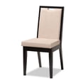 thumbnail image 2 of Baxton Studio Rosa Modern and Contemporary Sand Fabric Upholstered and Dark Brown Finished Wood 5-Piece Dining Set, 2 of 5