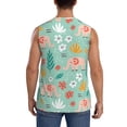 thumbnail image 4 of Gaeub Elephant and Flowers Men's Sleeveless Muscle Shirts Workout Tank Tops, Odor Protection and Comfortable - Small, 4 of 8