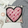 thumbnail image 2 of TIAOTIAOHOU Valentine's Day Throw Pillow Covers, Red Polka Dots Hearts Striped Decorative Pillowcases for Home Sofa Couch Cushion Decoration, 2 of 5