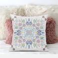 thumbnail image 3 of Amrita Sen Designs CAPL875FSDS-BL-16x16 16 x 16 in. Paisley Leaf Geo Duo Suede Blown & Closed Pillow - Multi Color, 3 of 6
