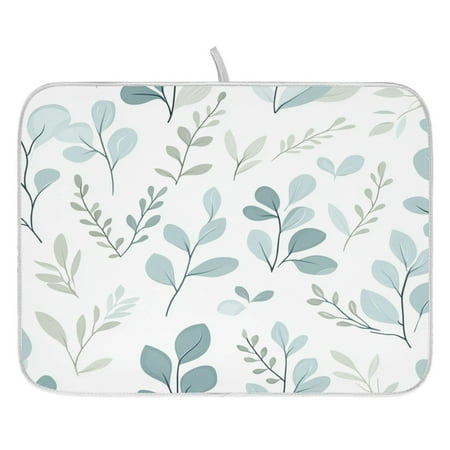 

Seamless Branch Pattern Design Dish Drying Mat for Kitchen Quick Drying Absorbent Soft Durable 18 x 24