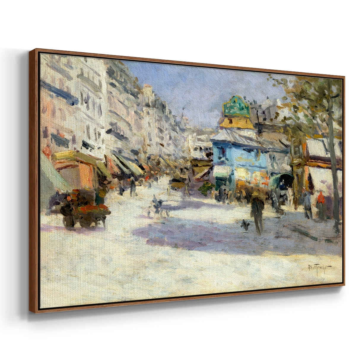 Vintage Landscape-CCXCI By Wexford Home Framed in Walnut Wood Gallery Wrapped Canvas 17 in. x 25 in.