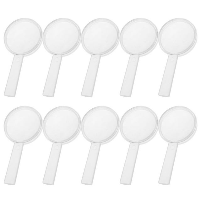 Estbridge 10 Pcs Transparent Handheld Magnifier For Kids Creative Outdoor Adventure Observation Toy Mini Optical Instrument For Educational Exploration Discovery