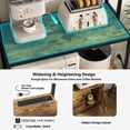 thumbnail image 2 of 5-Tier Kitchen Bakers Rack with Power Outlet, Industrial Microwave Oven Stand with Shelves, Kitchen Utility Storage Shelf with Cabinet, Standing Kitchen Storage Rack, Rustic Brown, 2 of 7