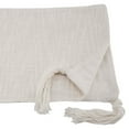thumbnail image 2 of Fennco Styles Classic Solid Color Cotton Table Runner with Tasseled Design 16x72 Inch, Ivory, 2 of 2