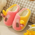 thumbnail image 6 of yocbz Toddler Slippers Children's Cotton Slippers Family Matching Plush Thickened Soft Sole Cartoon Slippers for Boys Girls Watermelon Red,US 13, 6 of 6