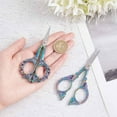 thumbnail image 3 of 5 Inch Stainless Steel Bronze Peacock Style Embroidery Sewing Scissor Retro-Style Needlework Sewing Scissor for Fabric Paper Cutting Craft Threading Use Antique Bronze, 3 of 9